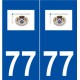 77 Champs-sur-Marne logo autocollant plaque stickers ville
