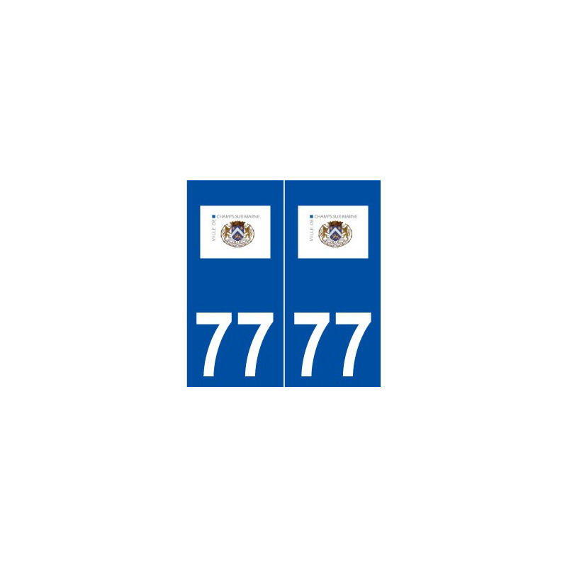 77 Champs-sur-Marne logo autocollant plaque stickers ville