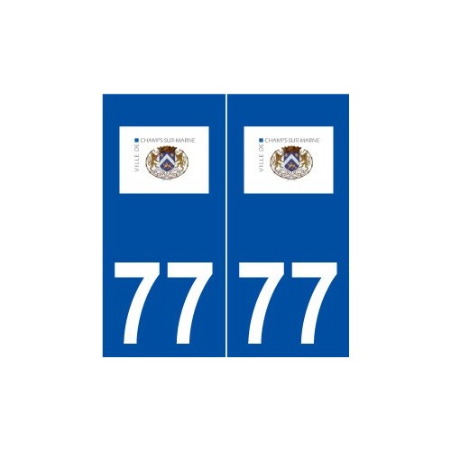 77 Champs-sur-Marne logo autocollant plaque stickers ville