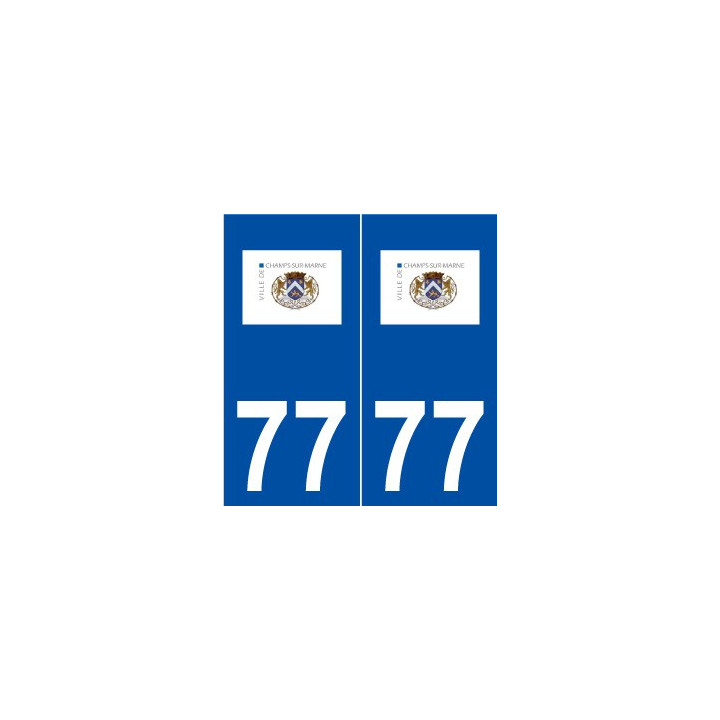 77 Champs-sur-Marne logo autocollant plaque stickers ville