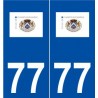 77 Champs-sur-Marne logo autocollant plaque stickers ville