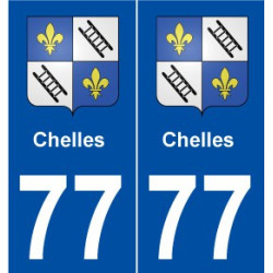 77 Chelles blason autocollant plaque stickers ville