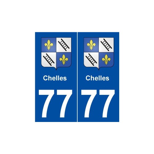 77 Chelles blason autocollant plaque stickers ville