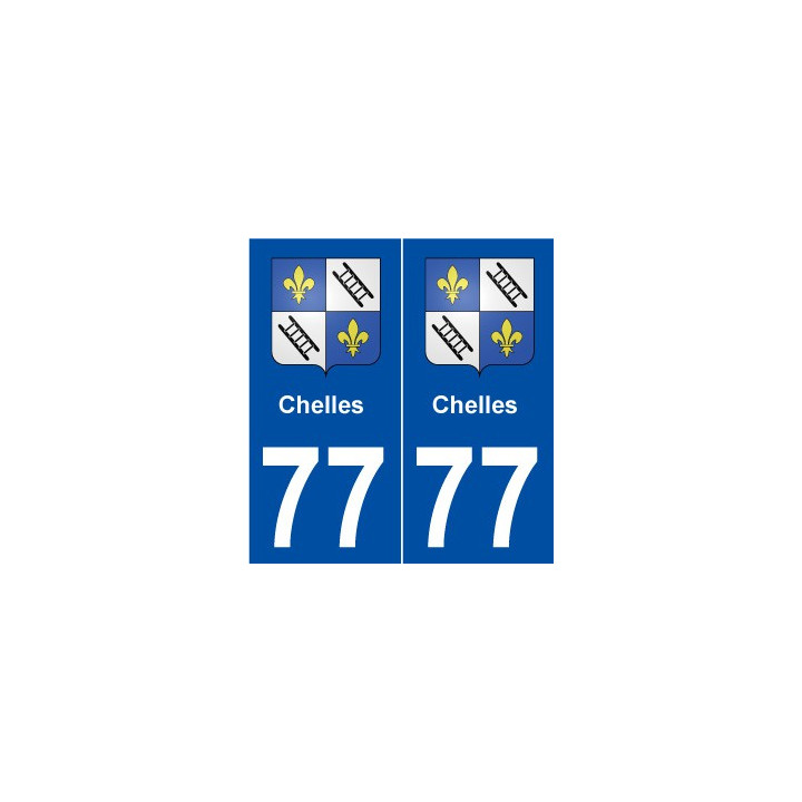 77 Chelles blason autocollant plaque stickers ville