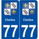 77 Chelles blason autocollant plaque stickers ville