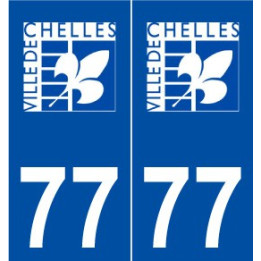 77 Chelles logo autocollant plaque stickers ville