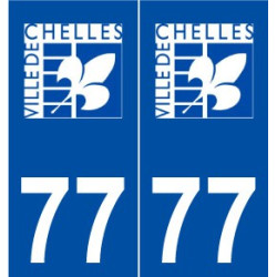77 Chelles logo autocollant plaque stickers ville