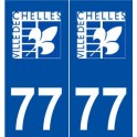 77 Chelles logo autocollant plaque stickers ville