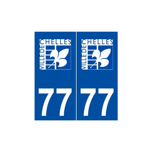 77 Chelles logo autocollant plaque stickers ville