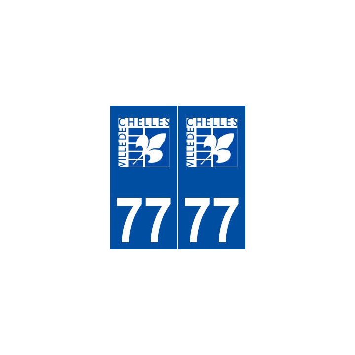 77 Chelles logo autocollant plaque stickers ville