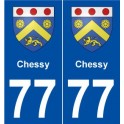 77 Chessy blason autocollant plaque stickers ville