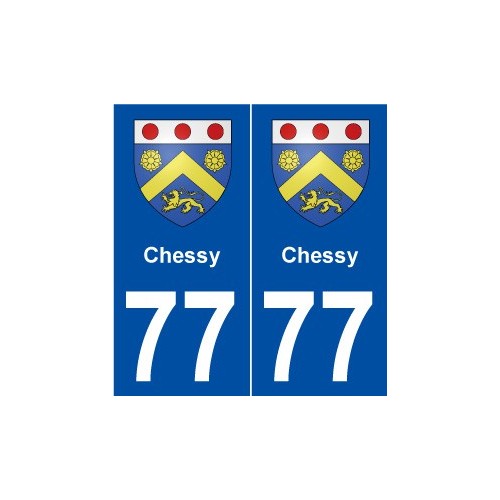 77 Chessy blason autocollant plaque stickers ville