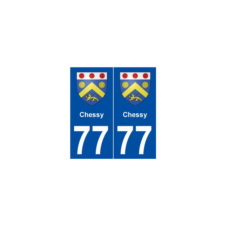 77 Chessy blason autocollant plaque stickers ville