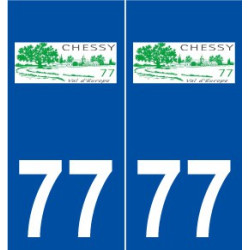 77 Chessy logo autocollant plaque stickers ville