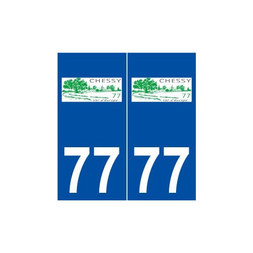 77 Chessy logo autocollant plaque stickers ville