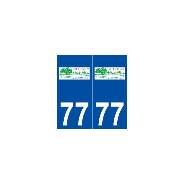 77 Chessy logo autocollant plaque stickers ville