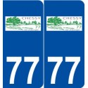 77 Chessy logo autocollant plaque stickers ville