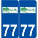77 Chessy logo autocollant plaque stickers ville