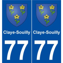 77 Claye-Souilly blason autocollant plaque stickers ville