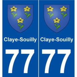 77 Claye-Souilly blason autocollant plaque stickers ville