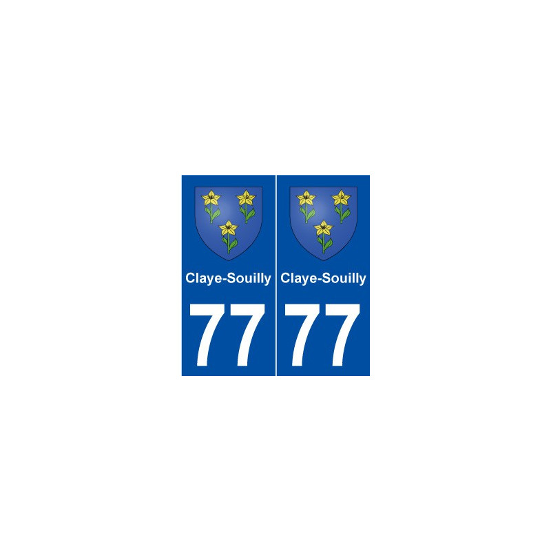77 Claye-Souilly blason autocollant plaque stickers ville