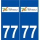 77 Claye-Souilly logo autocollant plaque stickers ville