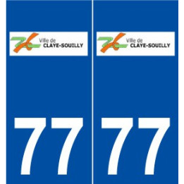 77 Claye-Souilly logo autocollant plaque stickers ville