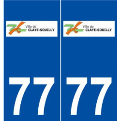 77 Claye-Souilly logo autocollant plaque stickers ville