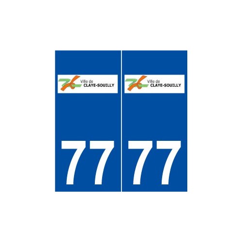 77 Claye-Souilly logo autocollant plaque stickers ville