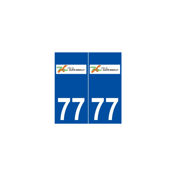 77 Claye-Souilly logo autocollant plaque stickers ville