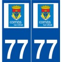 77 Combs-la-Ville logo autocollant plaque stickers ville