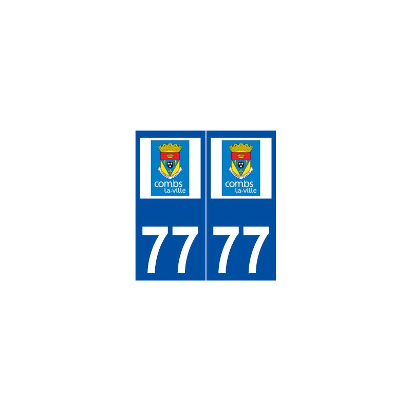 77 Combs-la-Ville logo autocollant plaque stickers ville