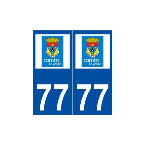 77 Combs-la-Ville logo autocollant plaque stickers ville