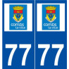 77 Combs-la-Ville logo autocollant plaque stickers ville