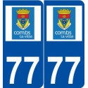 77 Combs-la-Ville logo autocollant plaque stickers ville