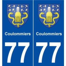 77 Coulommiers blason autocollant plaque stickers ville