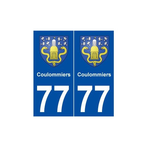 77 Coulommiers blason autocollant plaque stickers ville