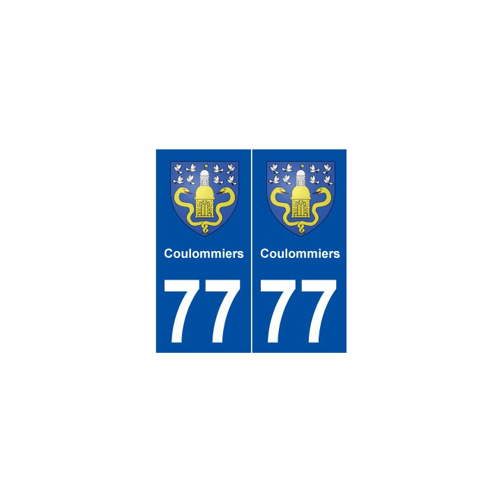 77 Coulommiers blason autocollant plaque stickers ville