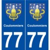 77 Coulommiers blason autocollant plaque stickers ville