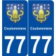 77 Coulommiers blason autocollant plaque stickers ville