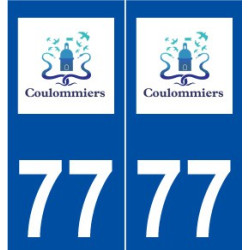 77 Coulommiers logo autocollant plaque stickers ville