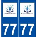 77 Coulommiers logo autocollant plaque stickers ville