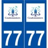 77 Coulommiers logo autocollant plaque stickers ville