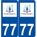77 Coulommiers logo autocollant plaque stickers ville