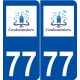 77 Coulommiers logo autocollant plaque stickers ville