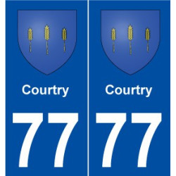 77 Courtry blason autocollant plaque stickers ville