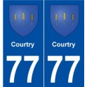 77 Courtry blason autocollant plaque stickers ville