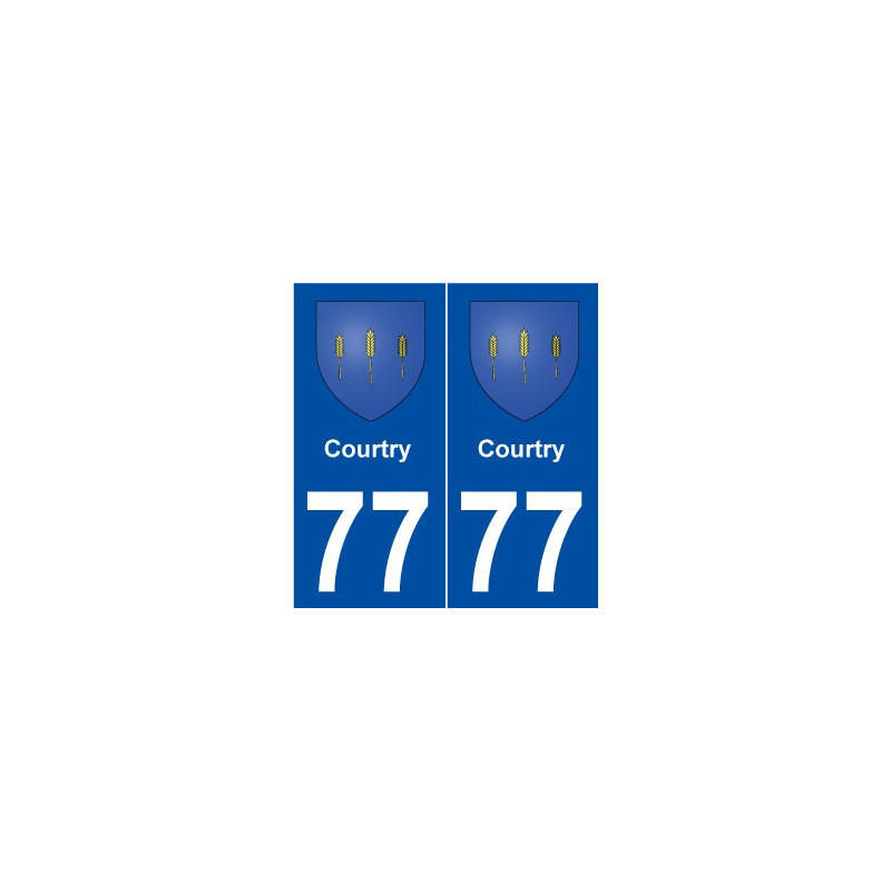 77 Courtry blason autocollant plaque stickers ville