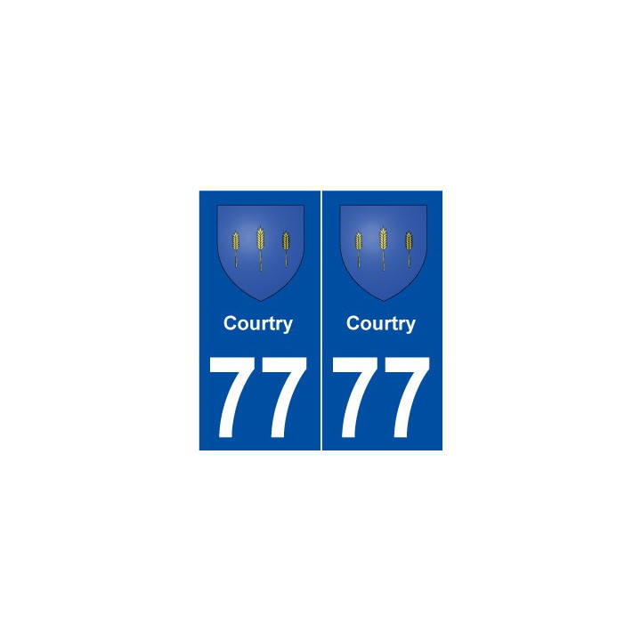 77 Courtry blason autocollant plaque stickers ville
