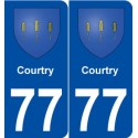 77 Courtry blason autocollant plaque stickers ville
